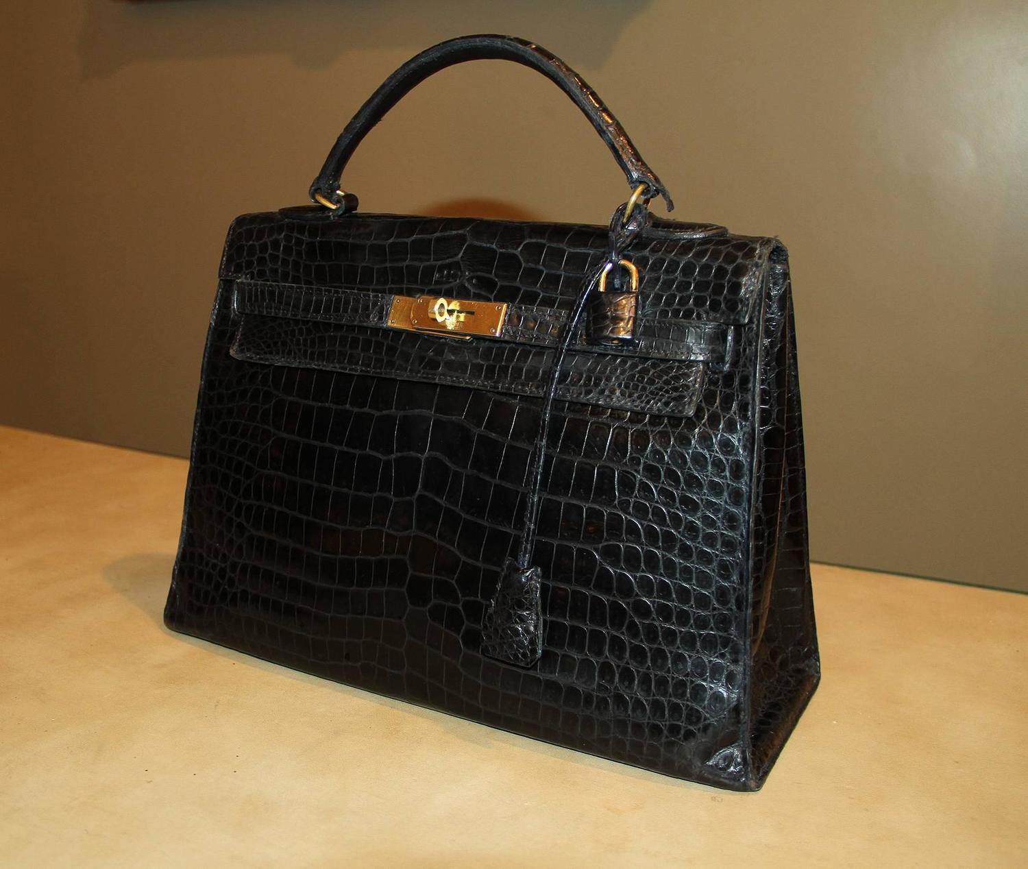Vintage Hermes Kelly Crocodile Bag For Sale at 1stdibs