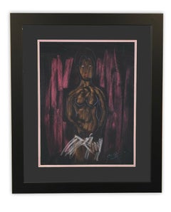 Jeanne MODIGLIANI - Josephine Baker, Pastel drawing  1984