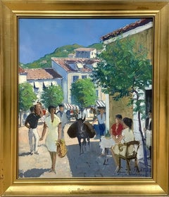 Johan Meyer Anderson (1918-2005) Oil on canvas depicting an Italian street scene
