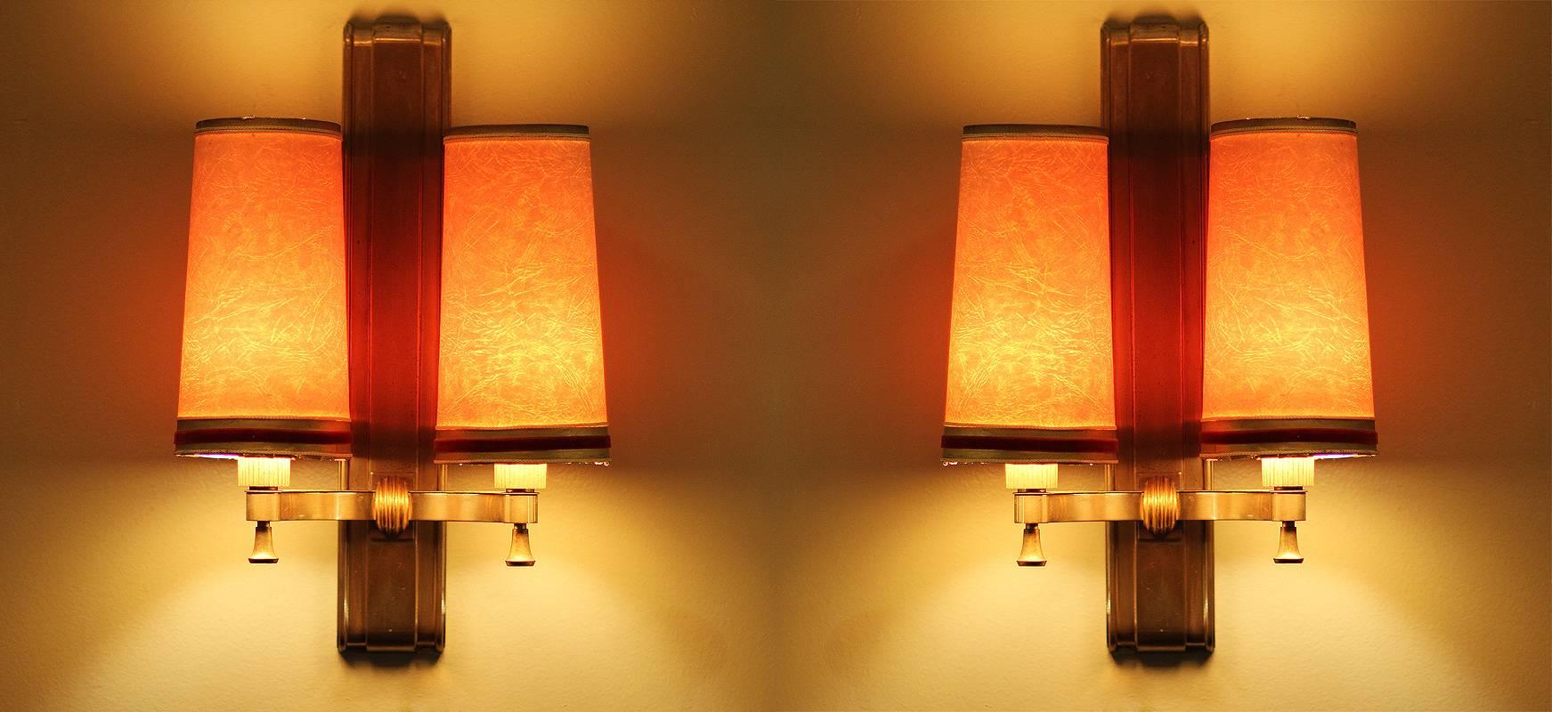 Maxime Old, Pair of Sconces, 1946 In Good Condition In Encino, CA