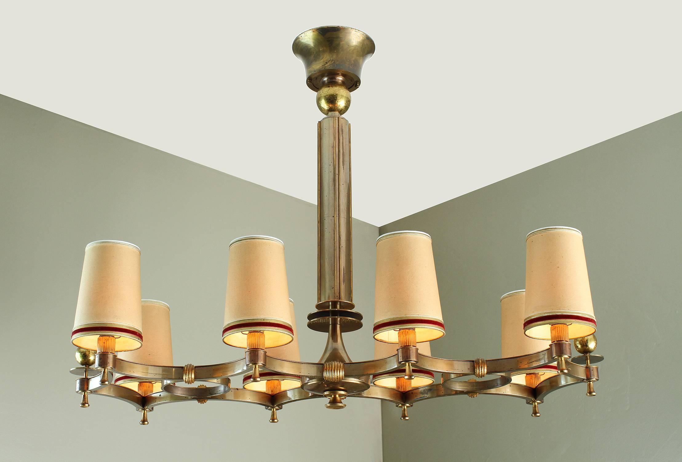 Mid-20th Century Maxime Old Exceptional Chandelier 1946 For Sale