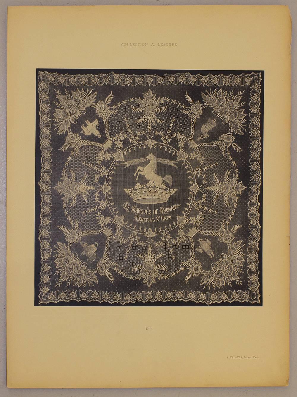 Collection Lescure Extremely Rare Portfolios About Lace For Sale 2