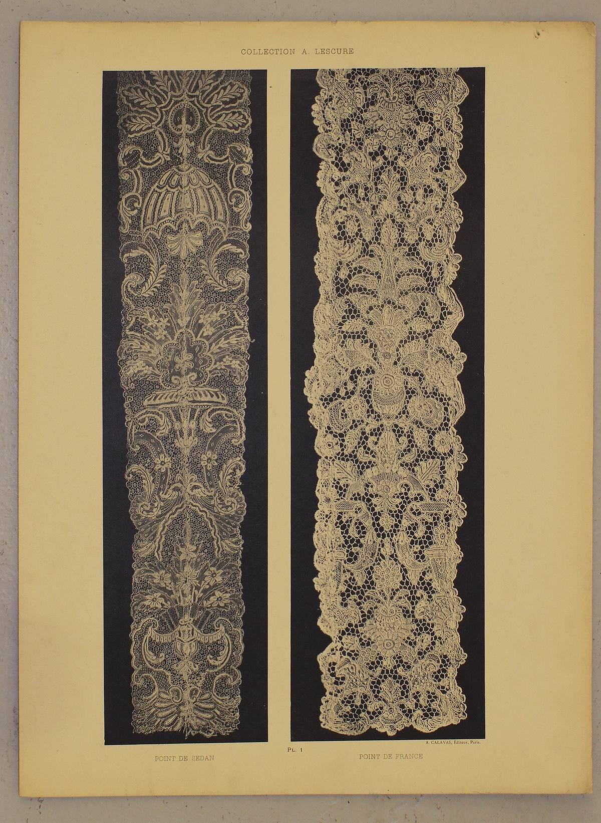 Collection Lescure Extremely Rare Portfolios About Lace For Sale 3
