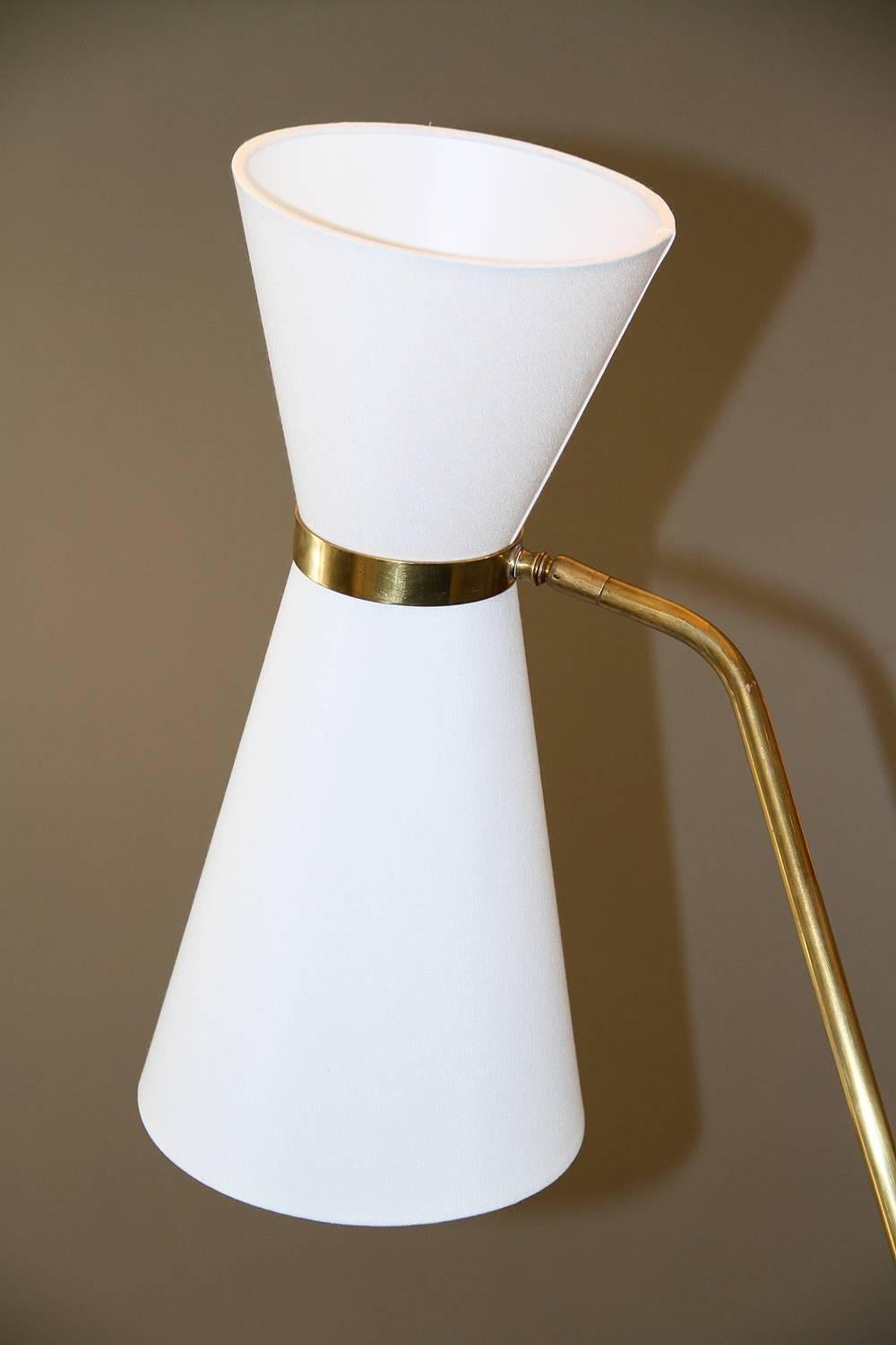 Rare Pair of Floor Lamps, Model of Pierre Guariche, 1970 In Excellent Condition In Encino, CA