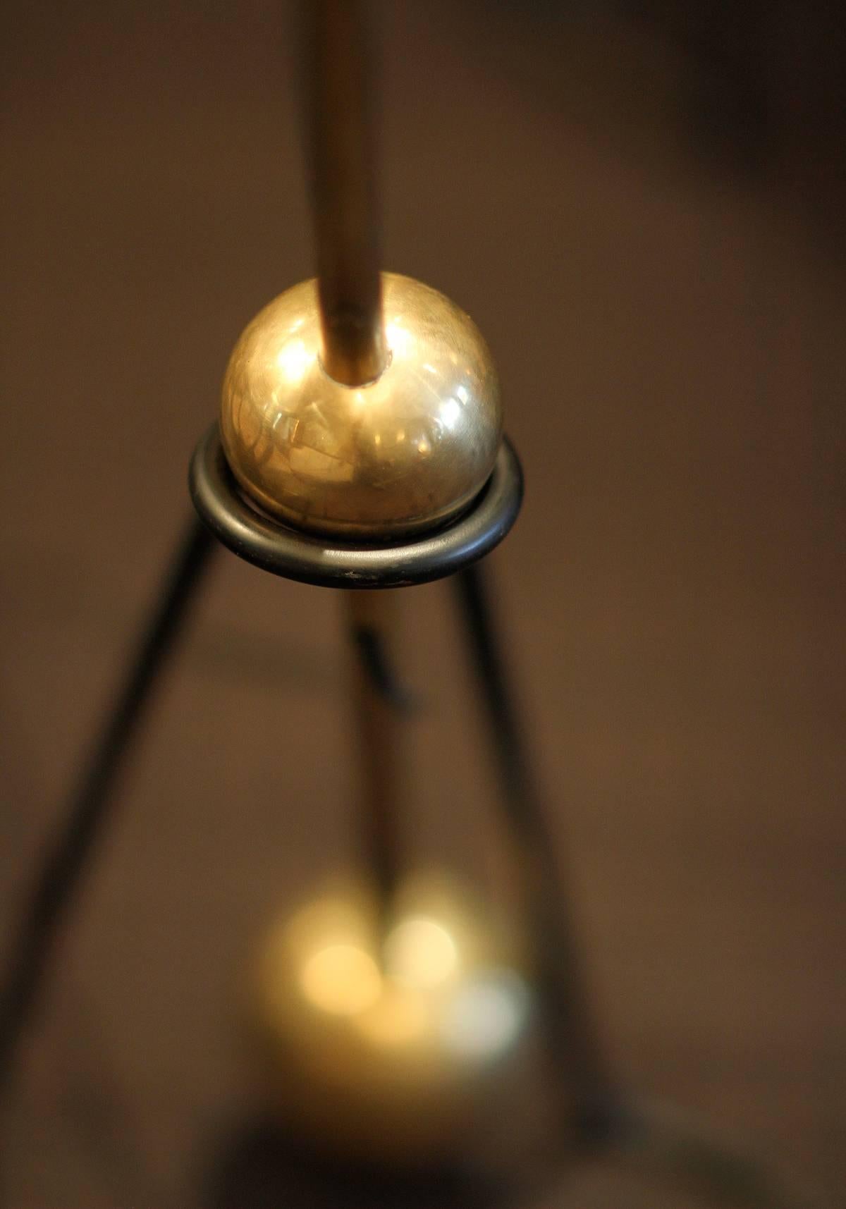 Brass Rare Pair of Floor Lamps, Model of Pierre Guariche, 1970