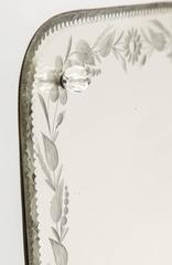 Etched French Vanity Mirror on Stand