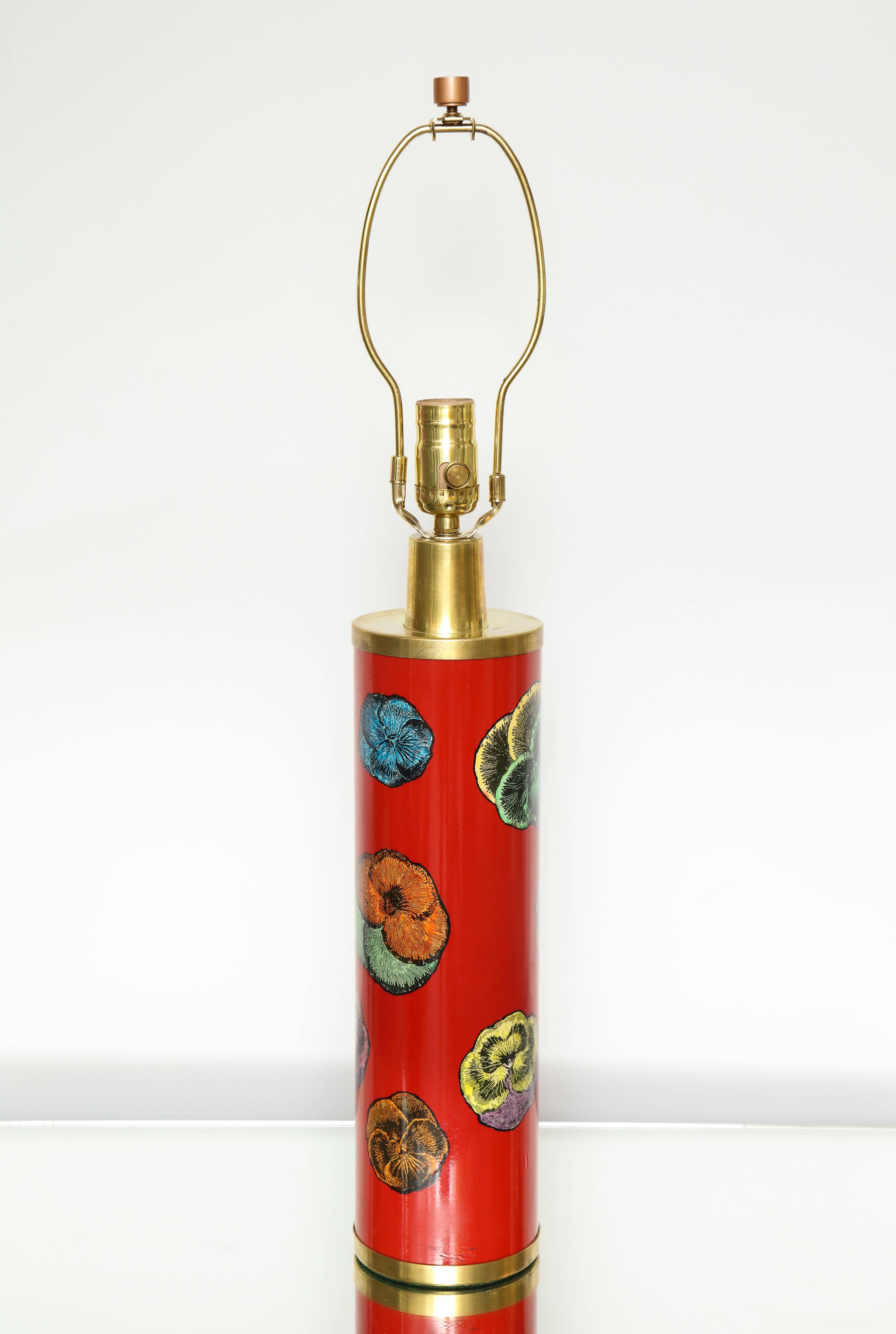 This single lamp has a great presence and has a fine shade of Dupioni silk .
The lamp has been re-wired and in excellent condition.