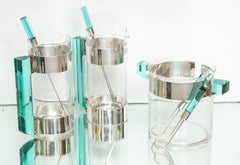 Vintage Rede Guzzini 2 Jug Martini Set with Ice Bucket/ Wine Chiller