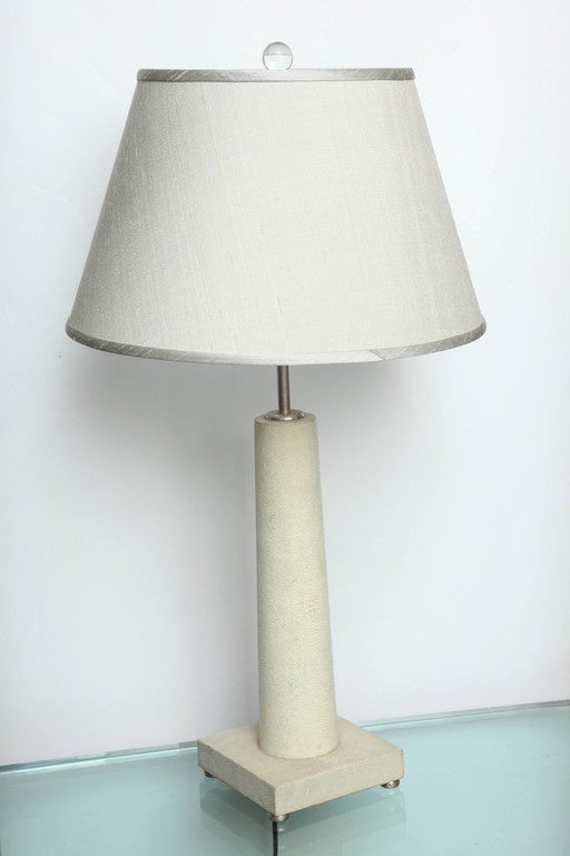 Art Deco Shagreen 'Jean Michel Frank' Table Lamps