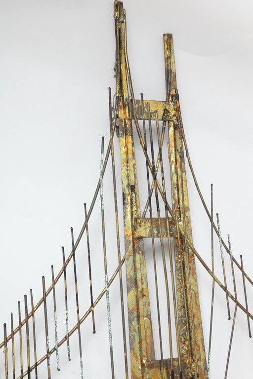 American Wire Brooklyn Bridge Sculpture by Curtis Jere