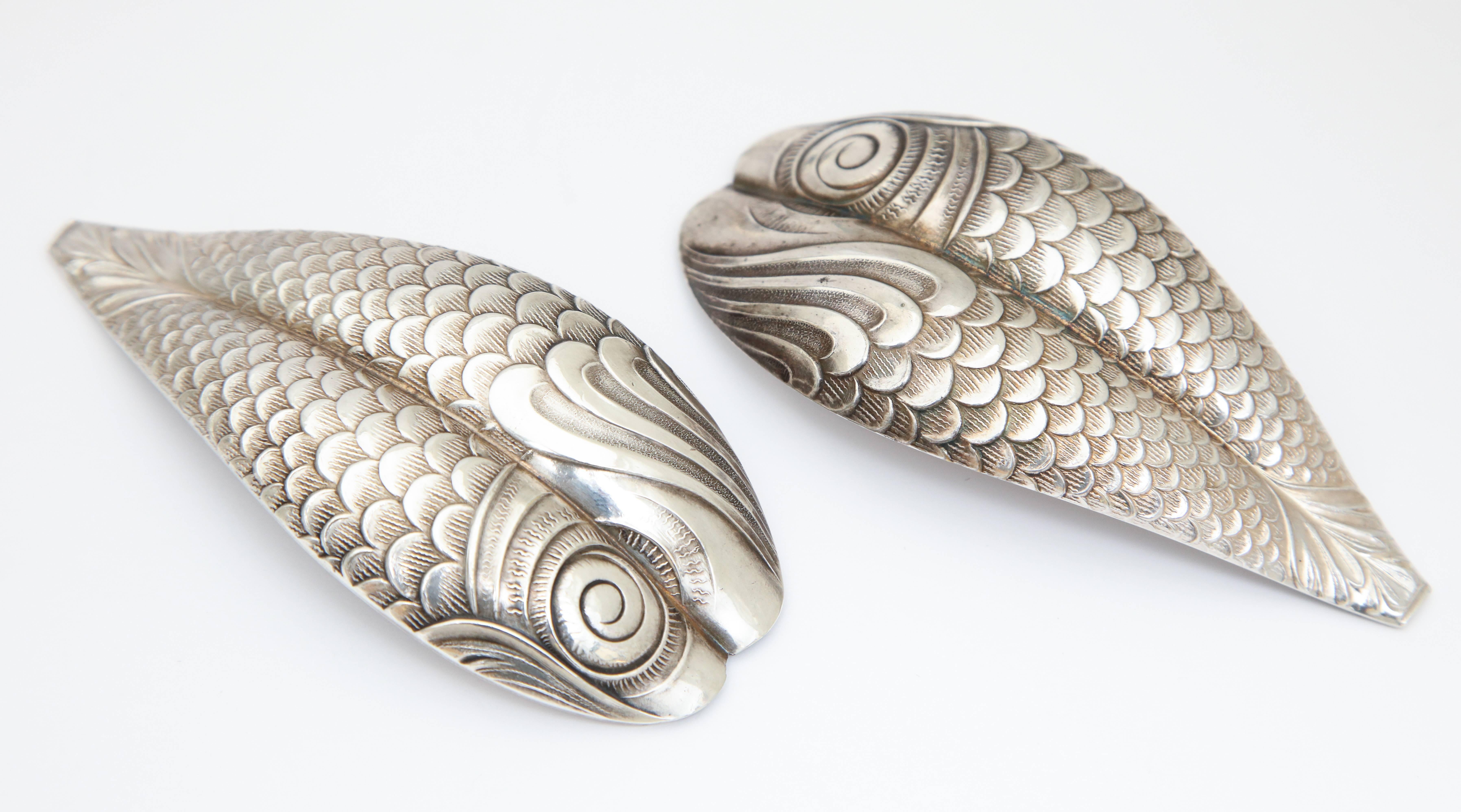 Art Deco Hors D’oeuvres Set in Fish Form and Stand by Fleuron for Christofle