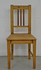 Antique Pine and Hardwood Plank Seat Chair