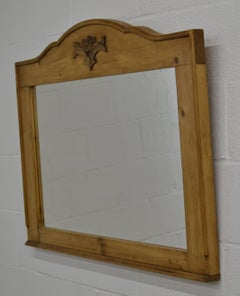 Antique Pine Over-Mantle Mirror