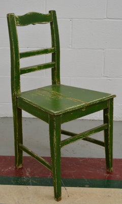 Painted Beechwood Plank Seat Chair