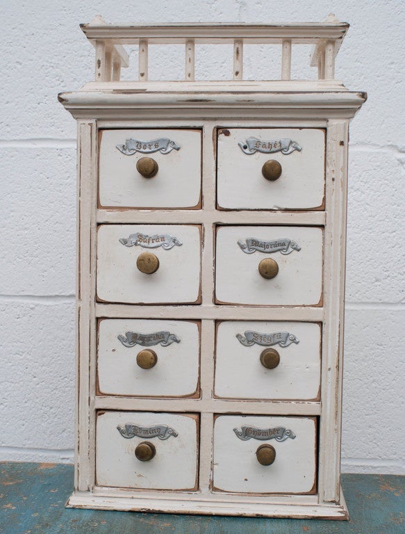 Hungarian Pine Painted Spice Drawers