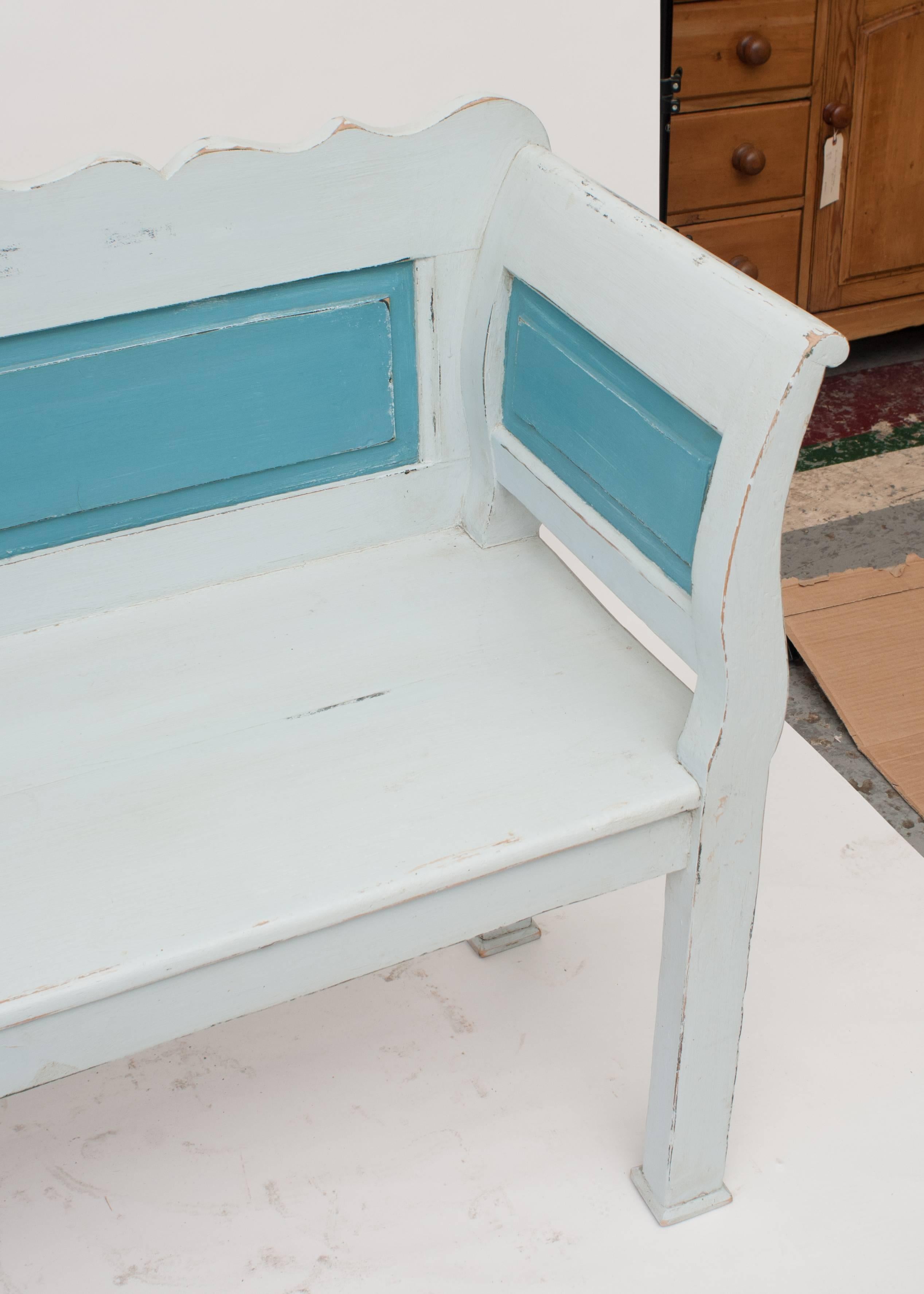 Hungarian Pine Painted Bench