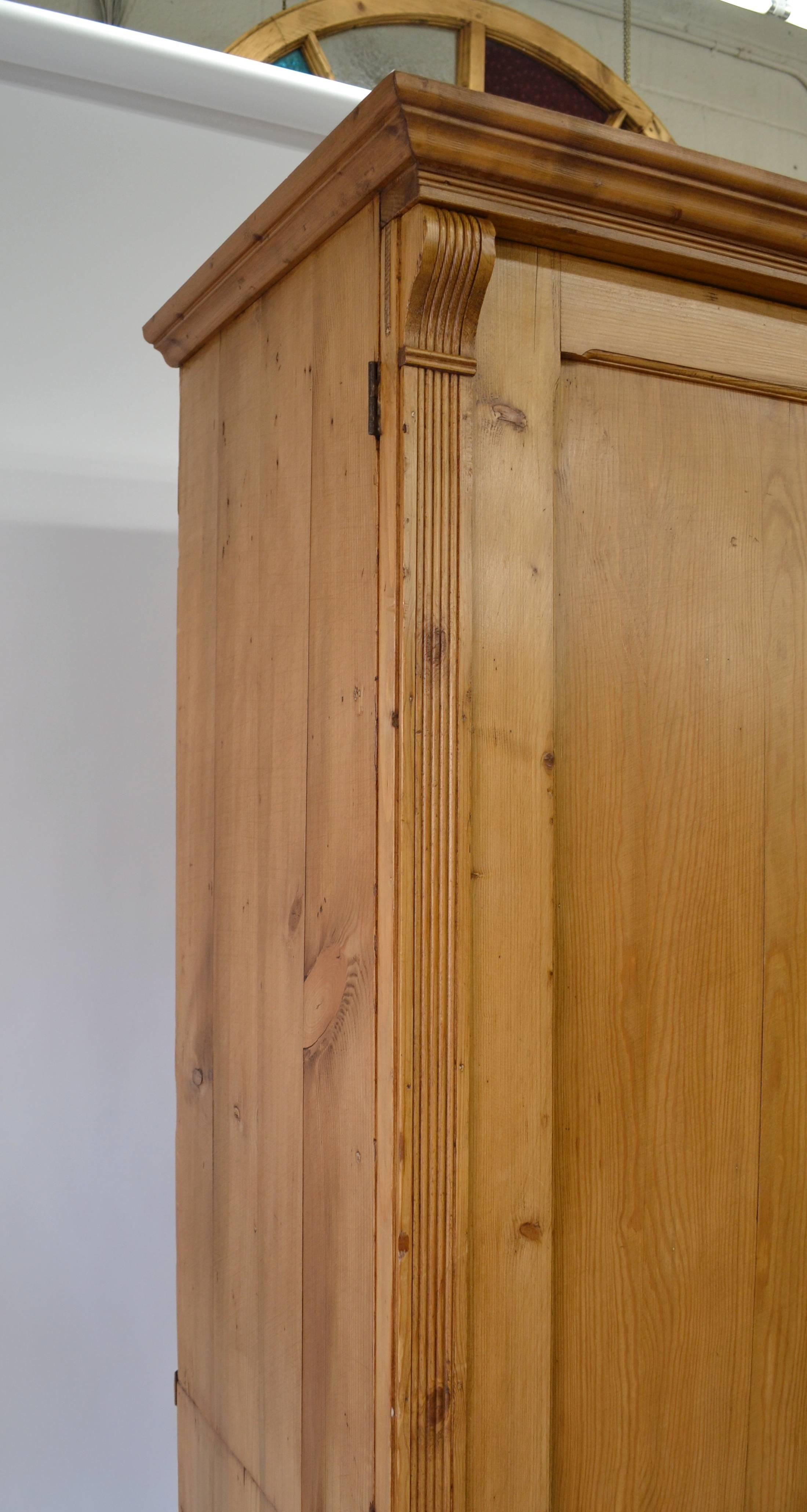 Belgian Pitch Pine Fitted Armoire