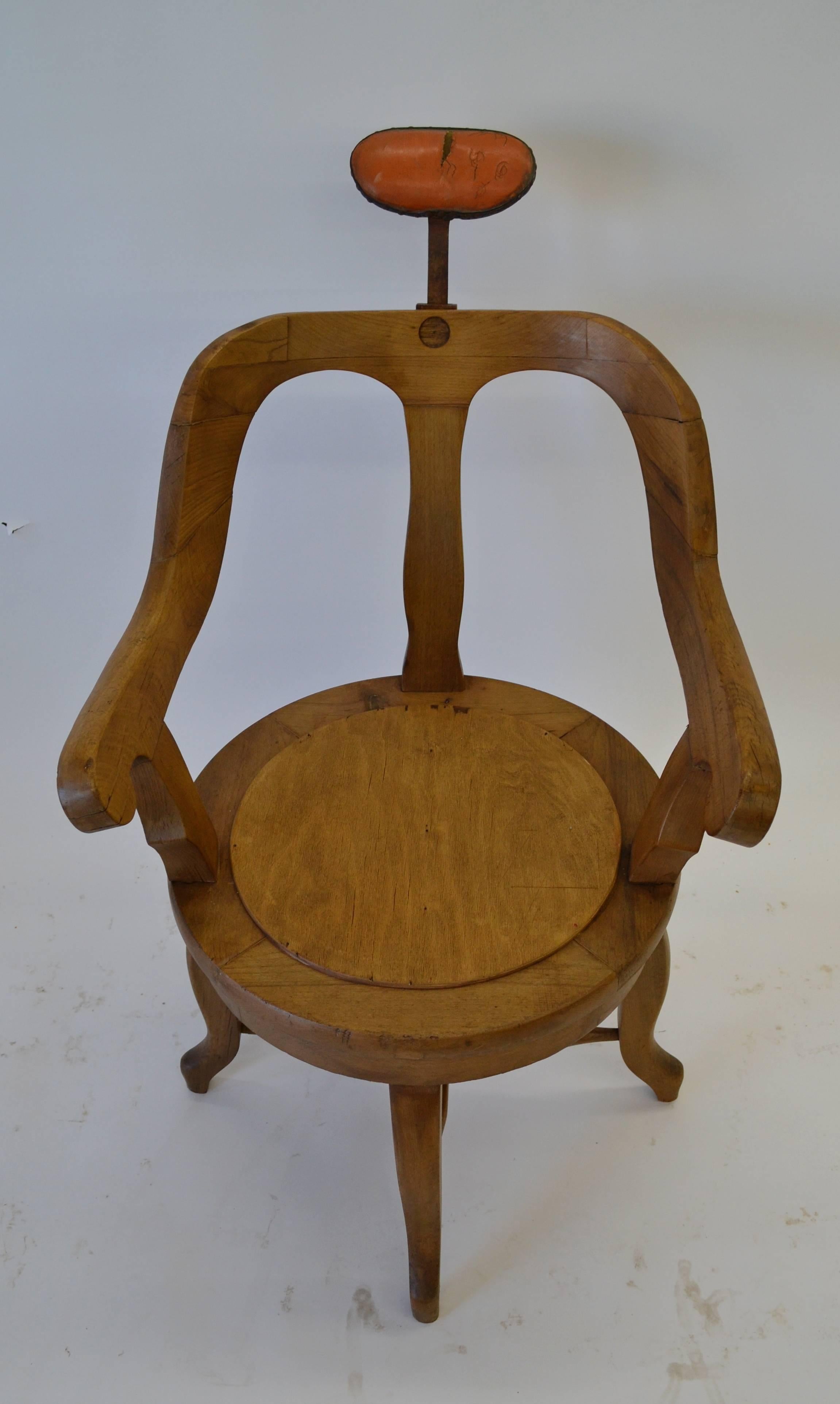 Hungarian  Vintage Revolving Barber's Chair