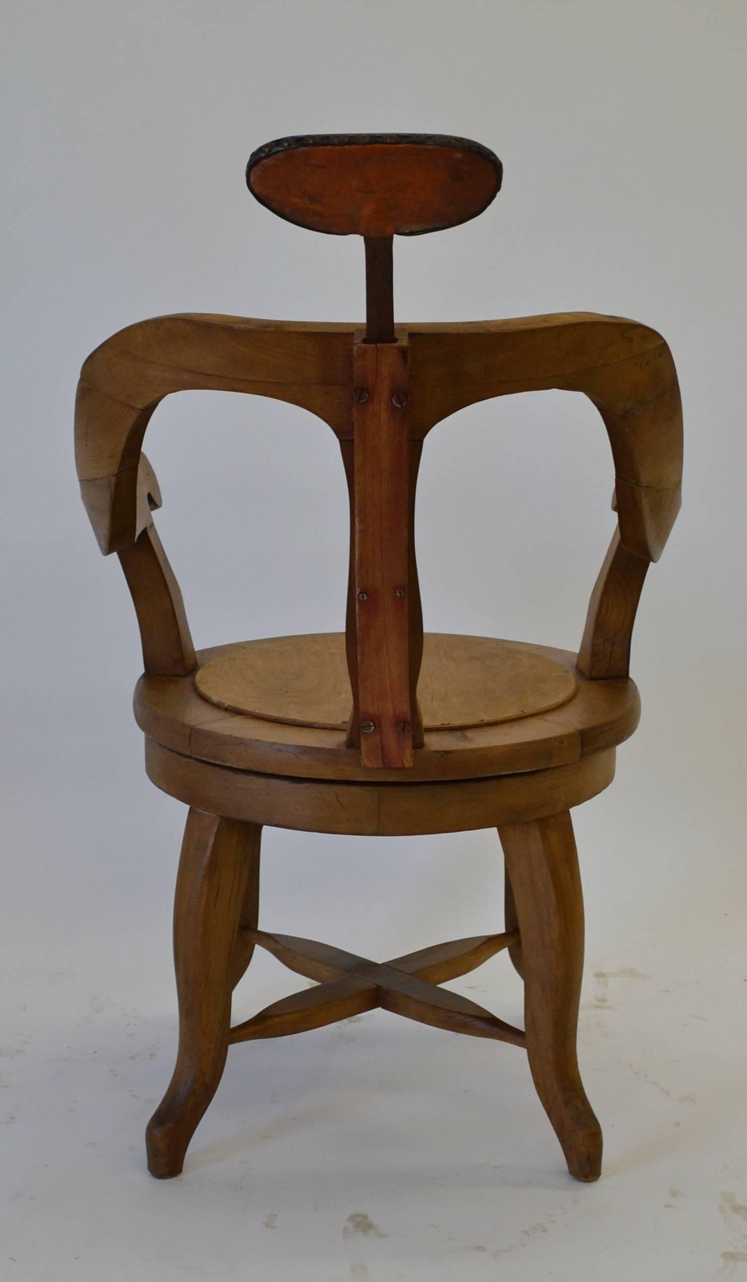 20th Century  Vintage Revolving Barber's Chair