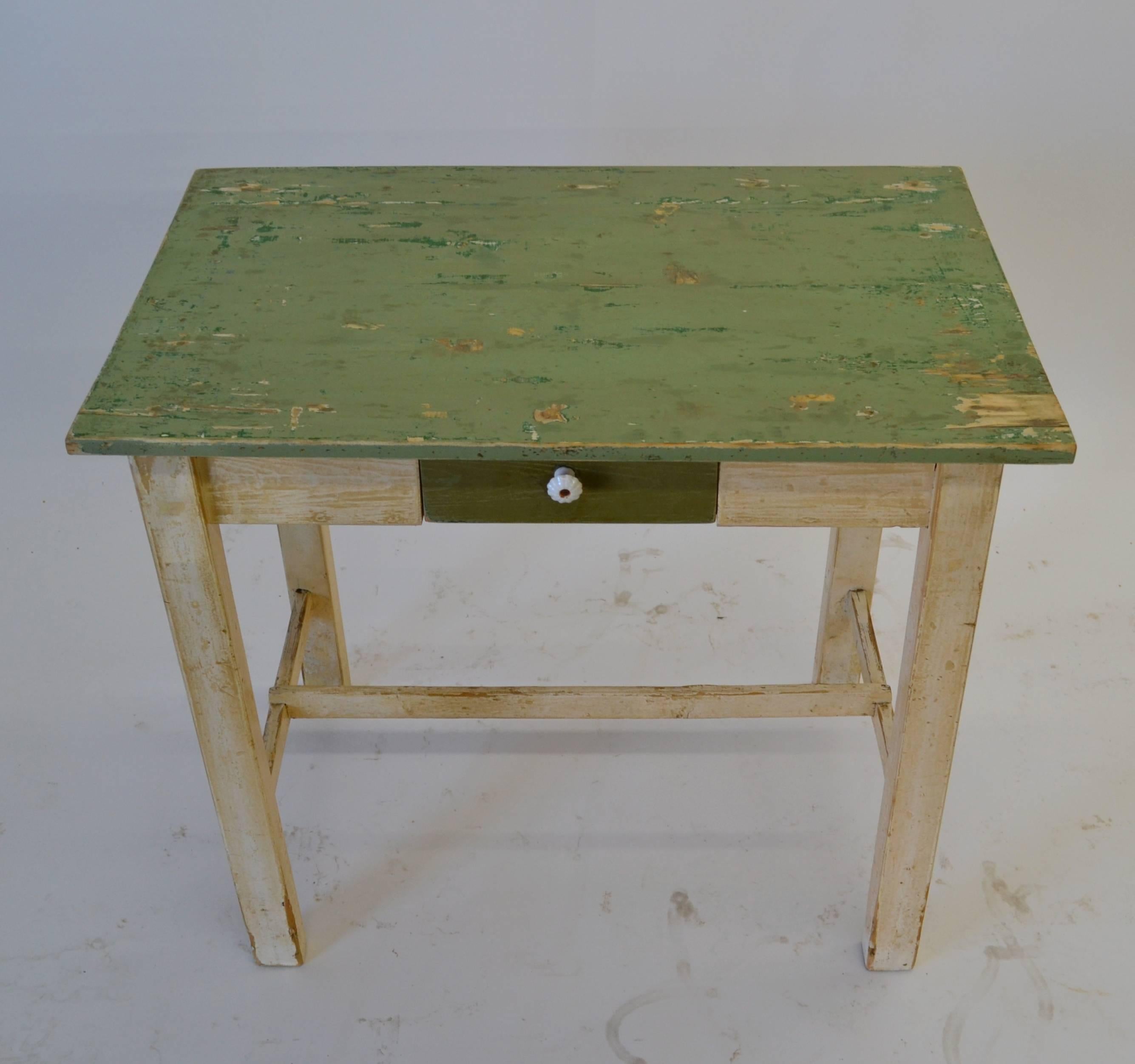 Hungarian Painted Pine End Table