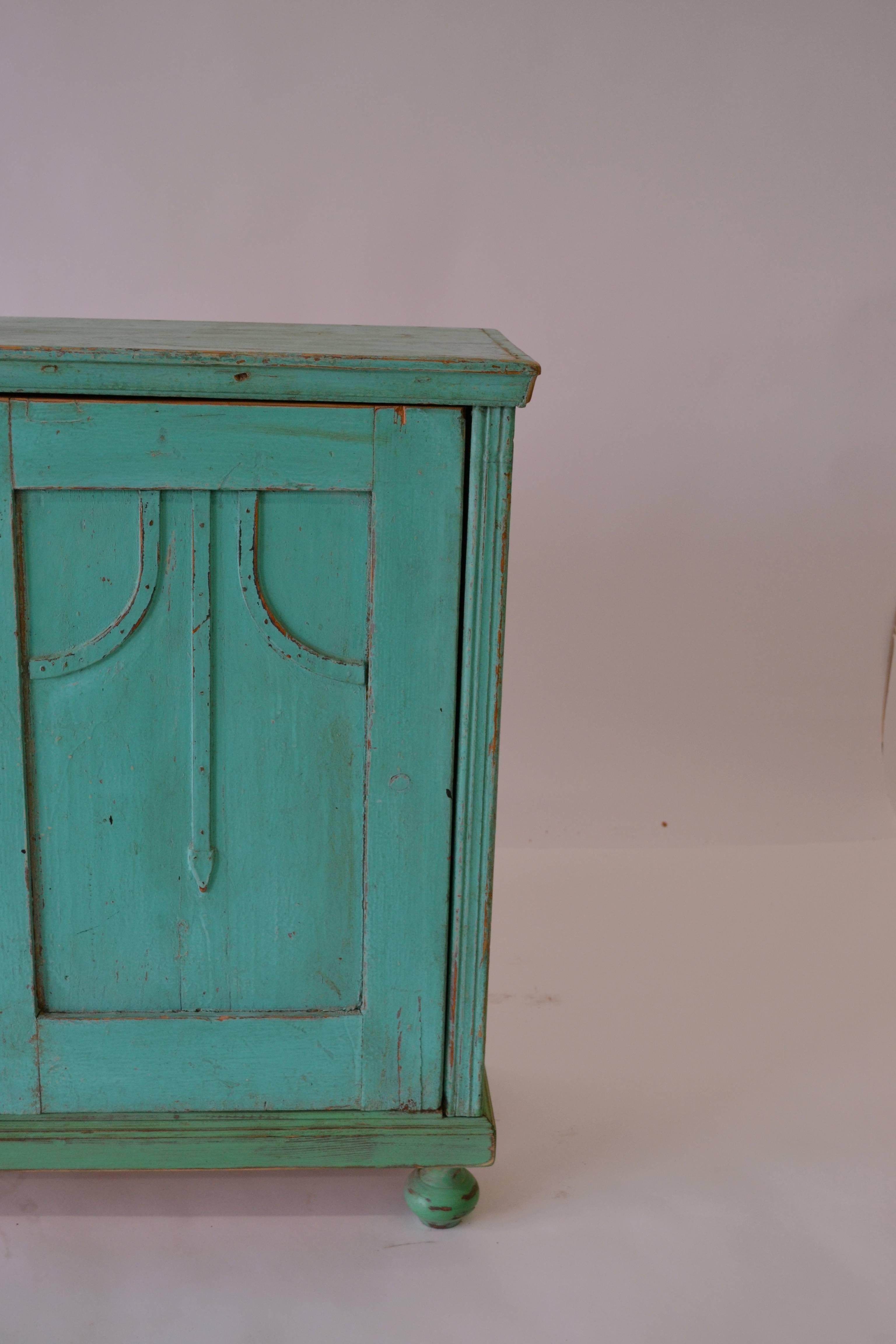 19th Century Painted Pine Cupboard