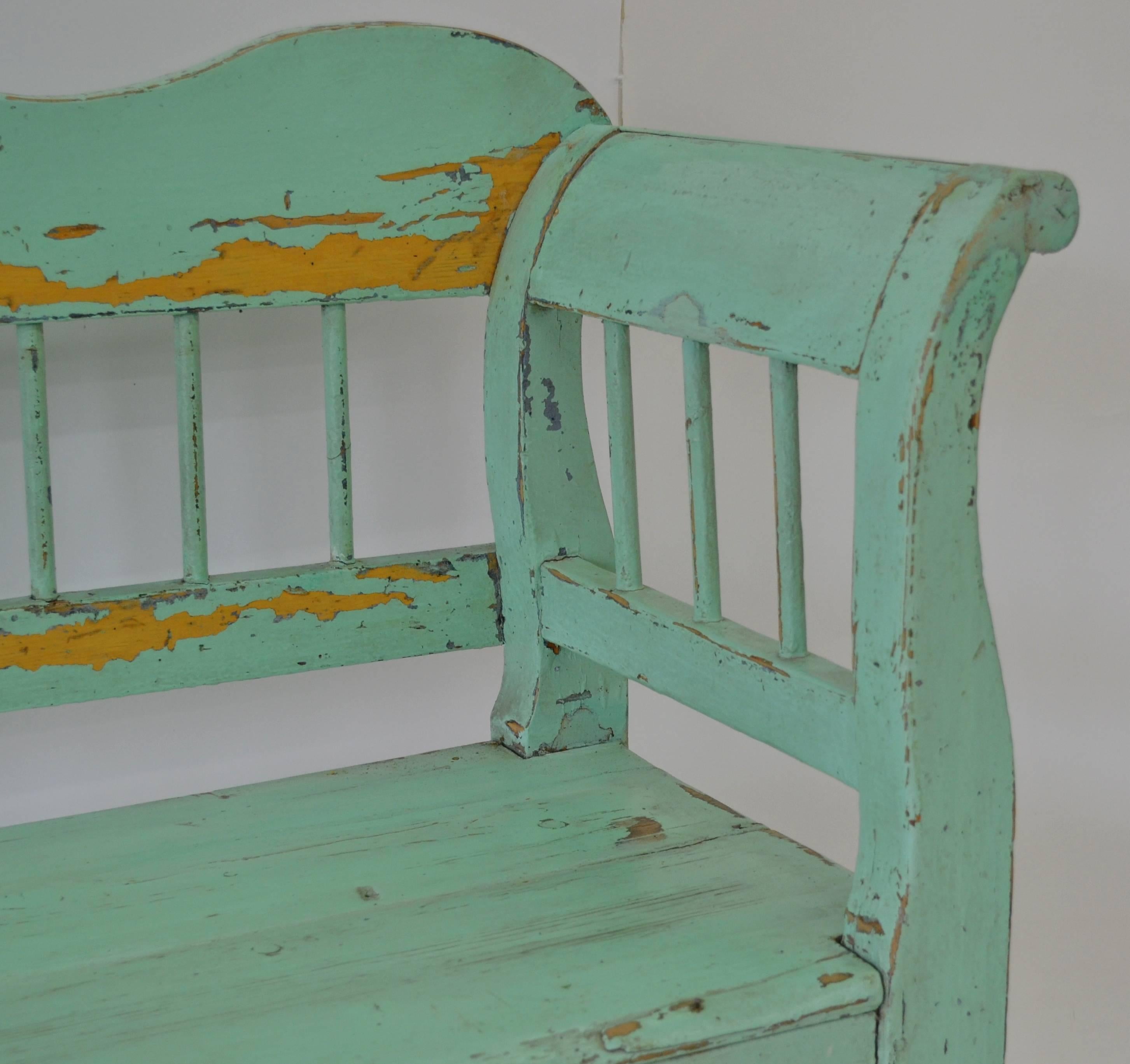 Painted Pine Bench 2