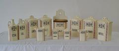 Vintage Porcelain Kitchen Canister Set