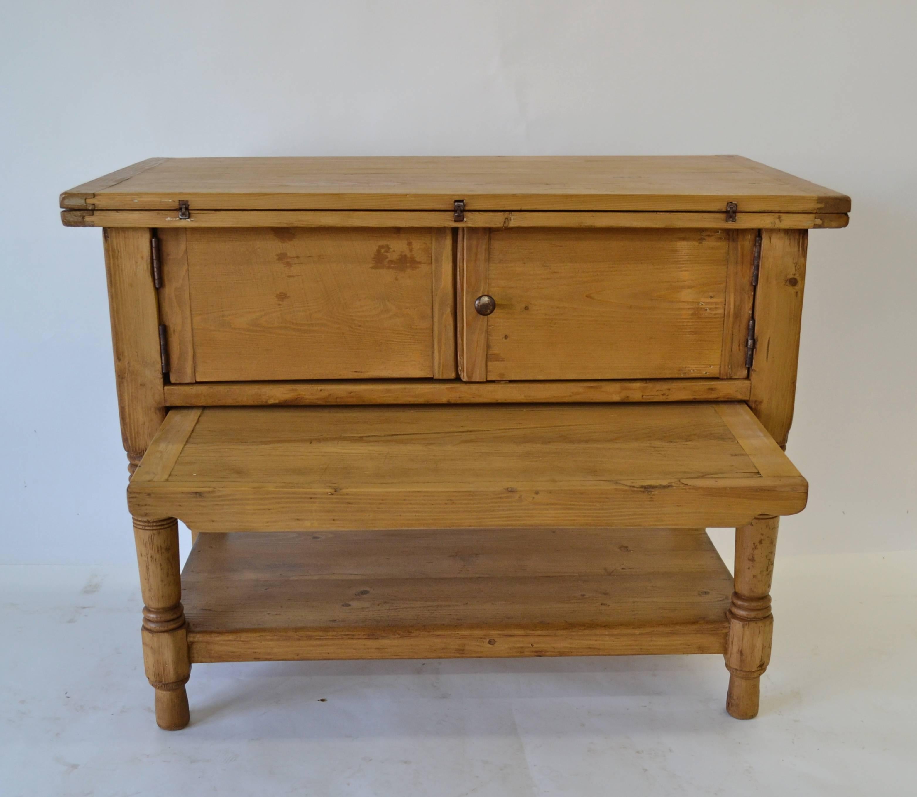 wooden laundry table