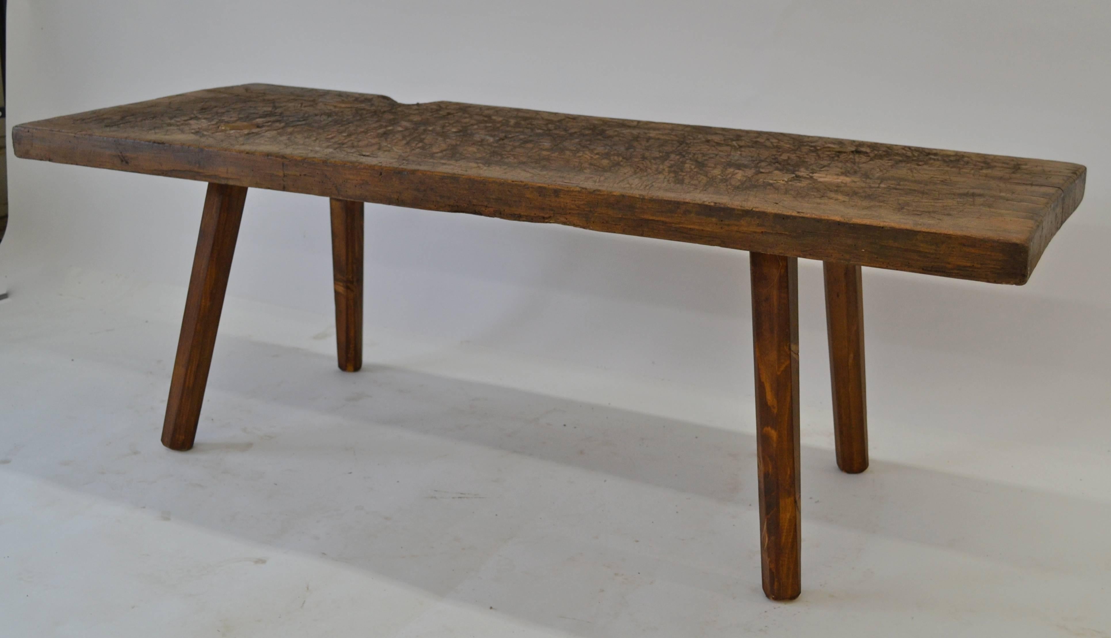 Hungarian Oak and Pine Butcher's Block Coffee Table