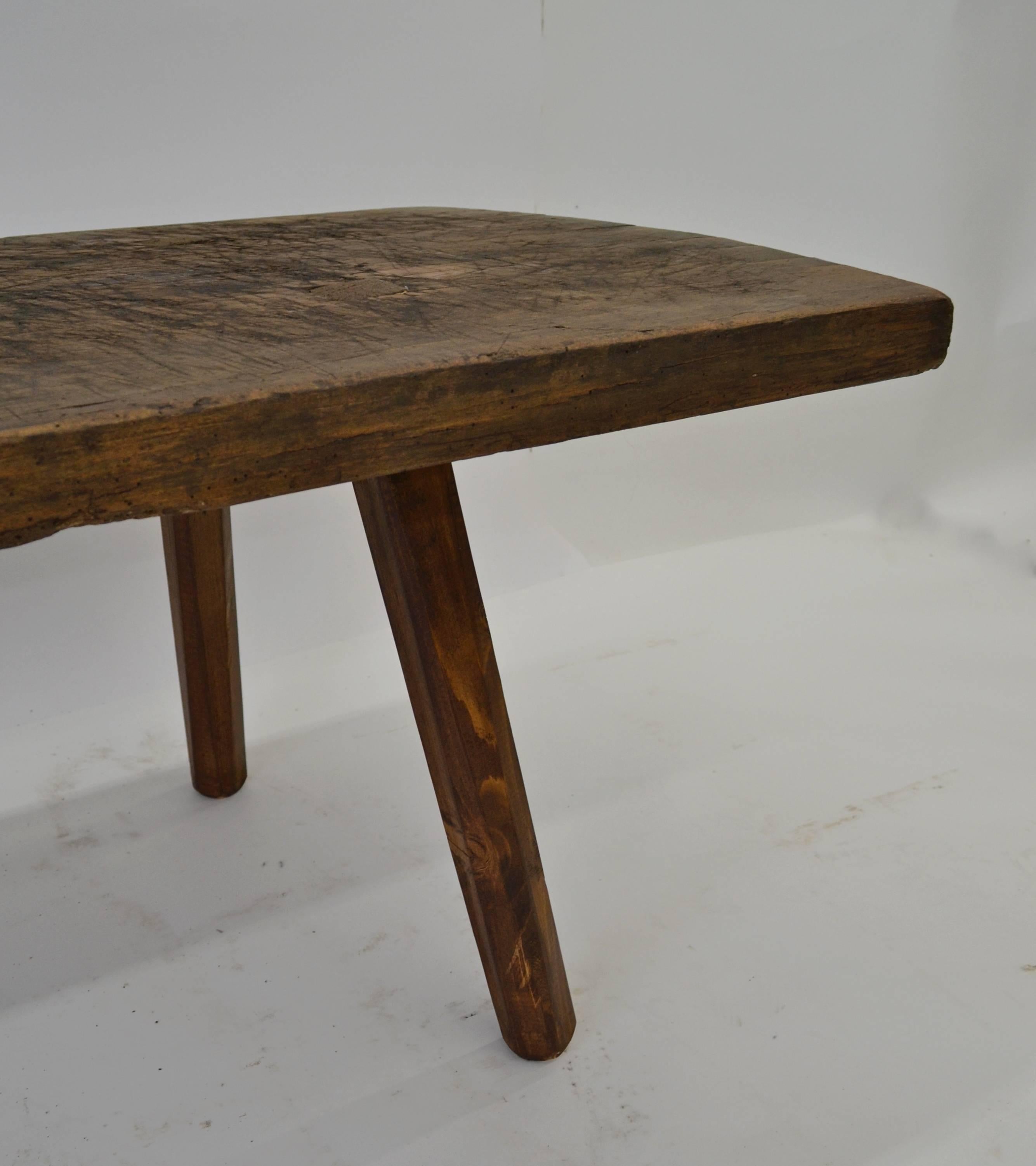 19th Century Oak and Pine Butcher's Block Coffee Table