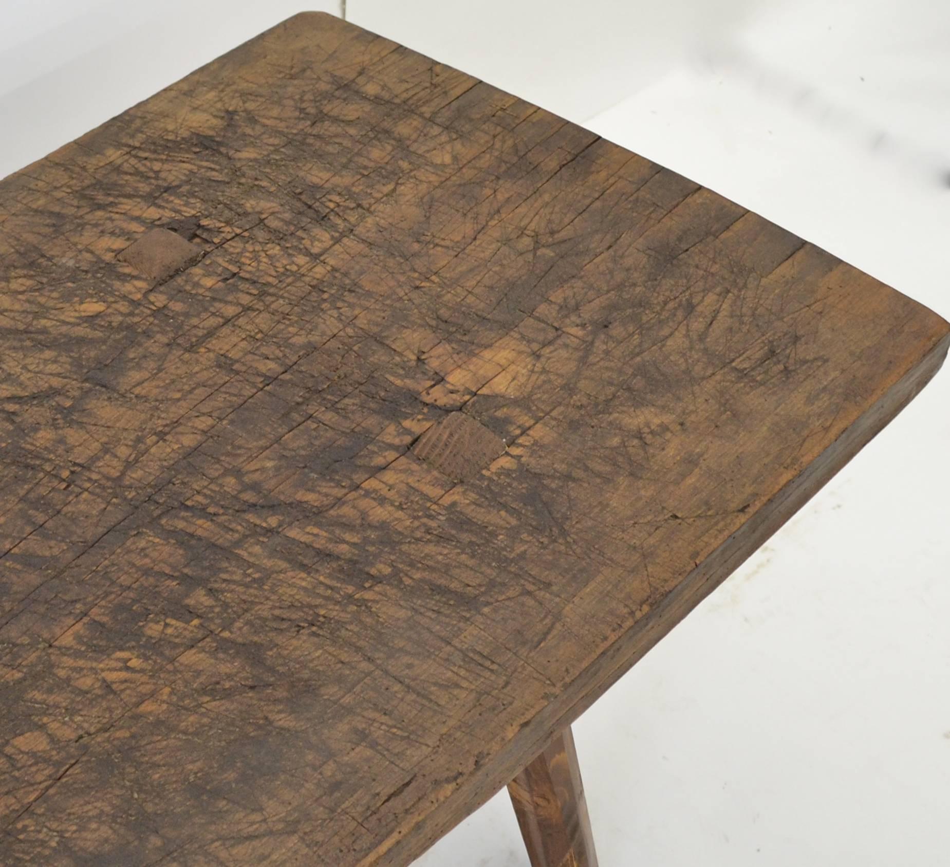 Oak and Pine Butcher's Block Coffee Table 2