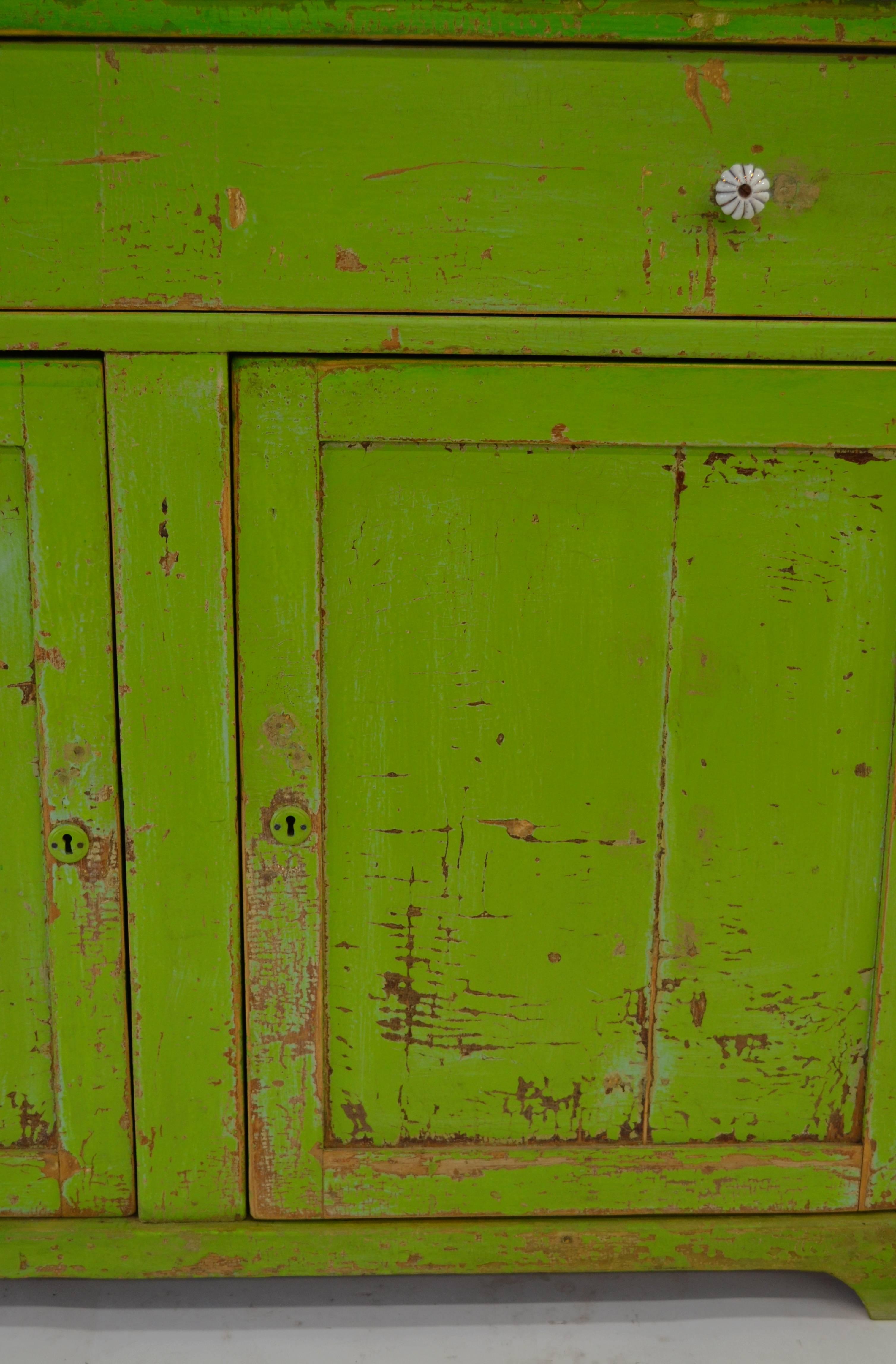 Painted Pine Side Cupboard 1