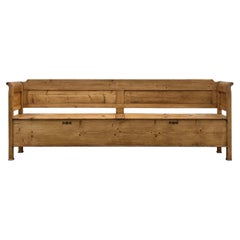 Pine Two Compartment Storage Bench or Settle
