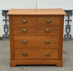 English Pine Chest of Five Drawers