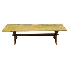Pine "X" Base Farmhouse Trestle Table