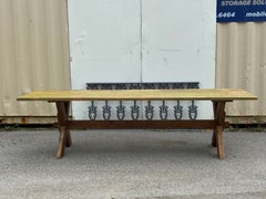 Pine "X" Base Farmhouse Trestle Table