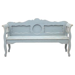 Banc ou banc long en pin peint