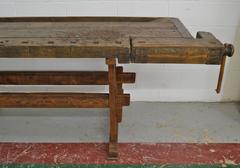 Oak and Pitch Pine Carpenter's Workbench