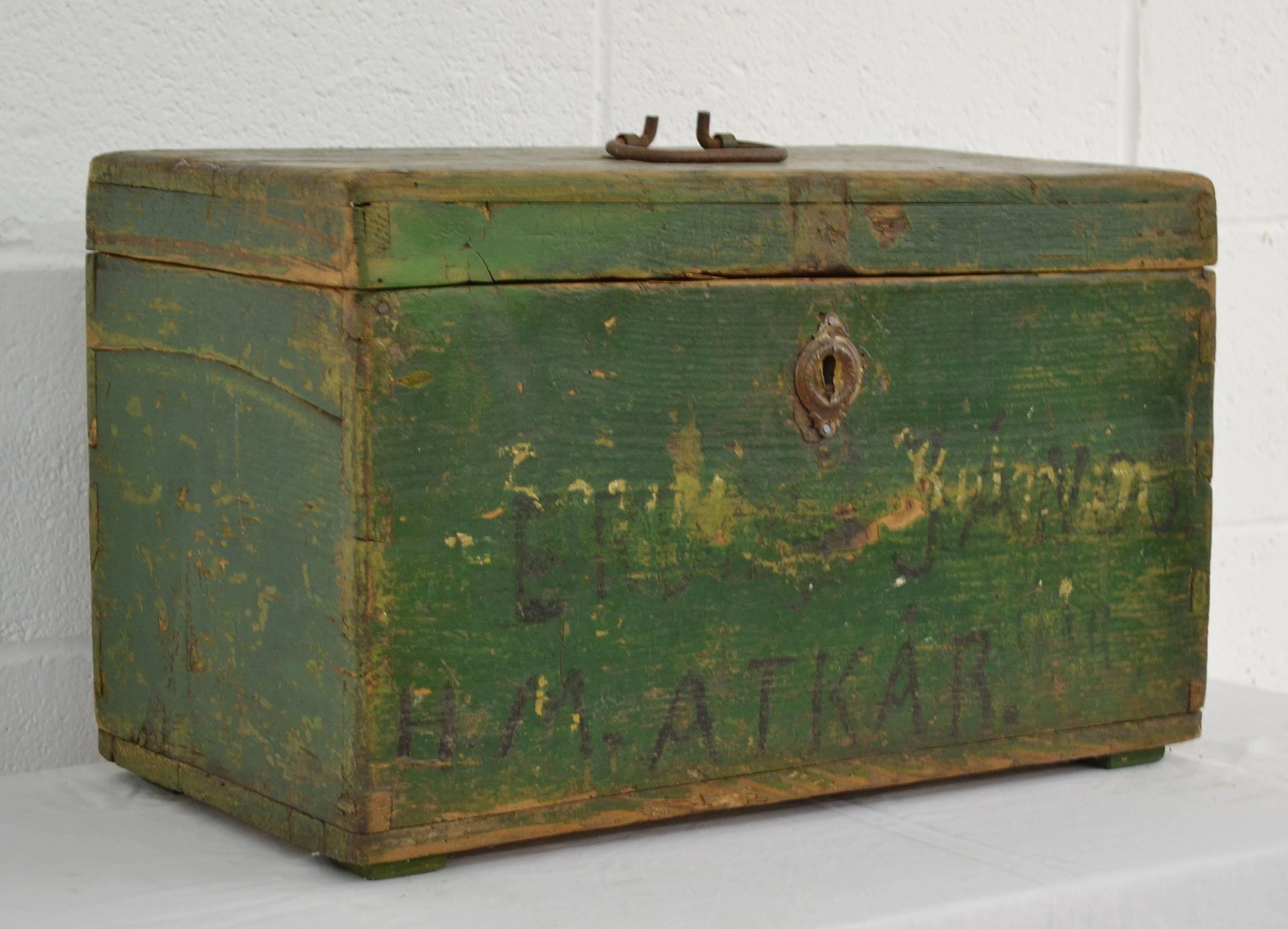 Painted Vintage Pine Army Box