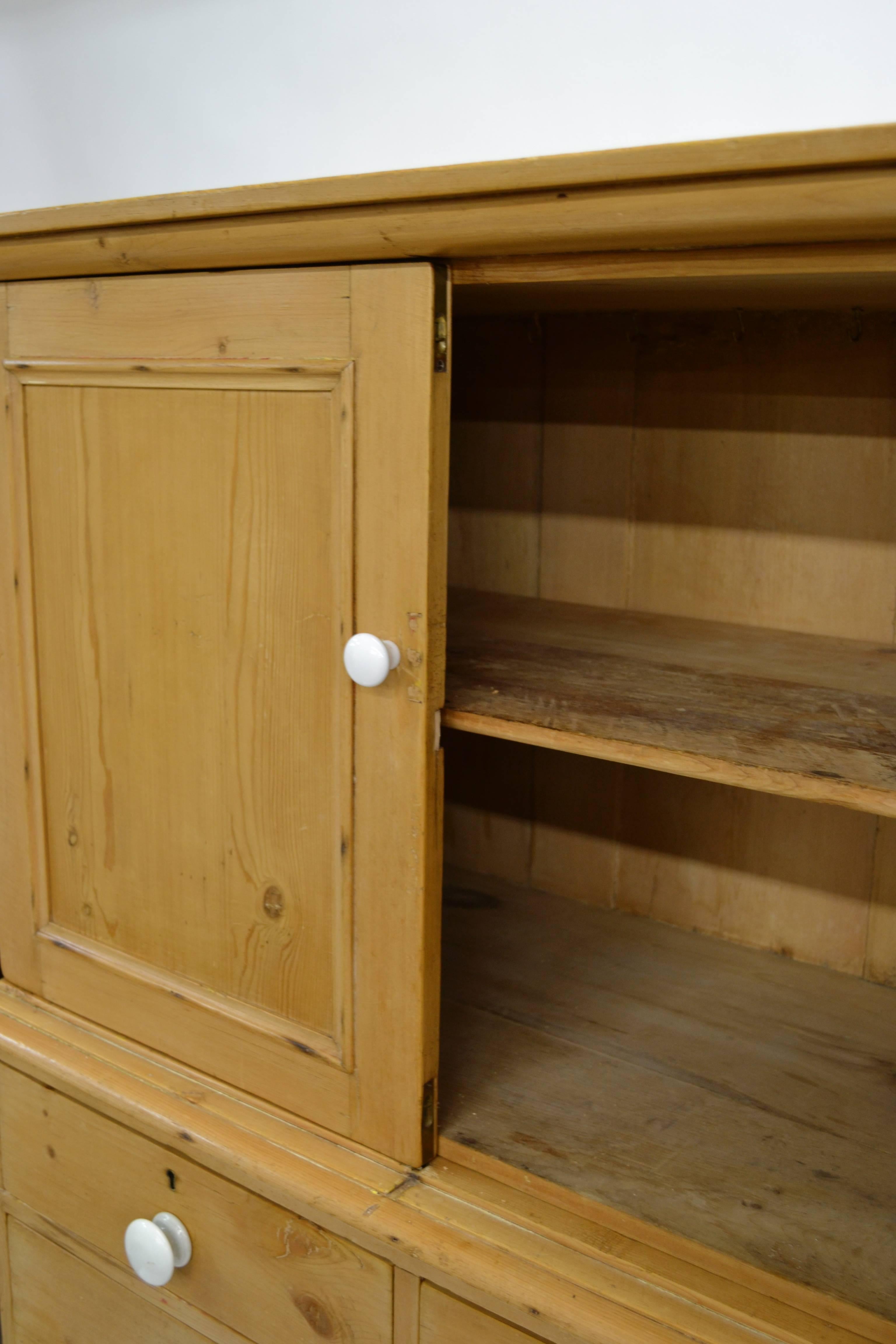 Pine Cupboard on Chest 1