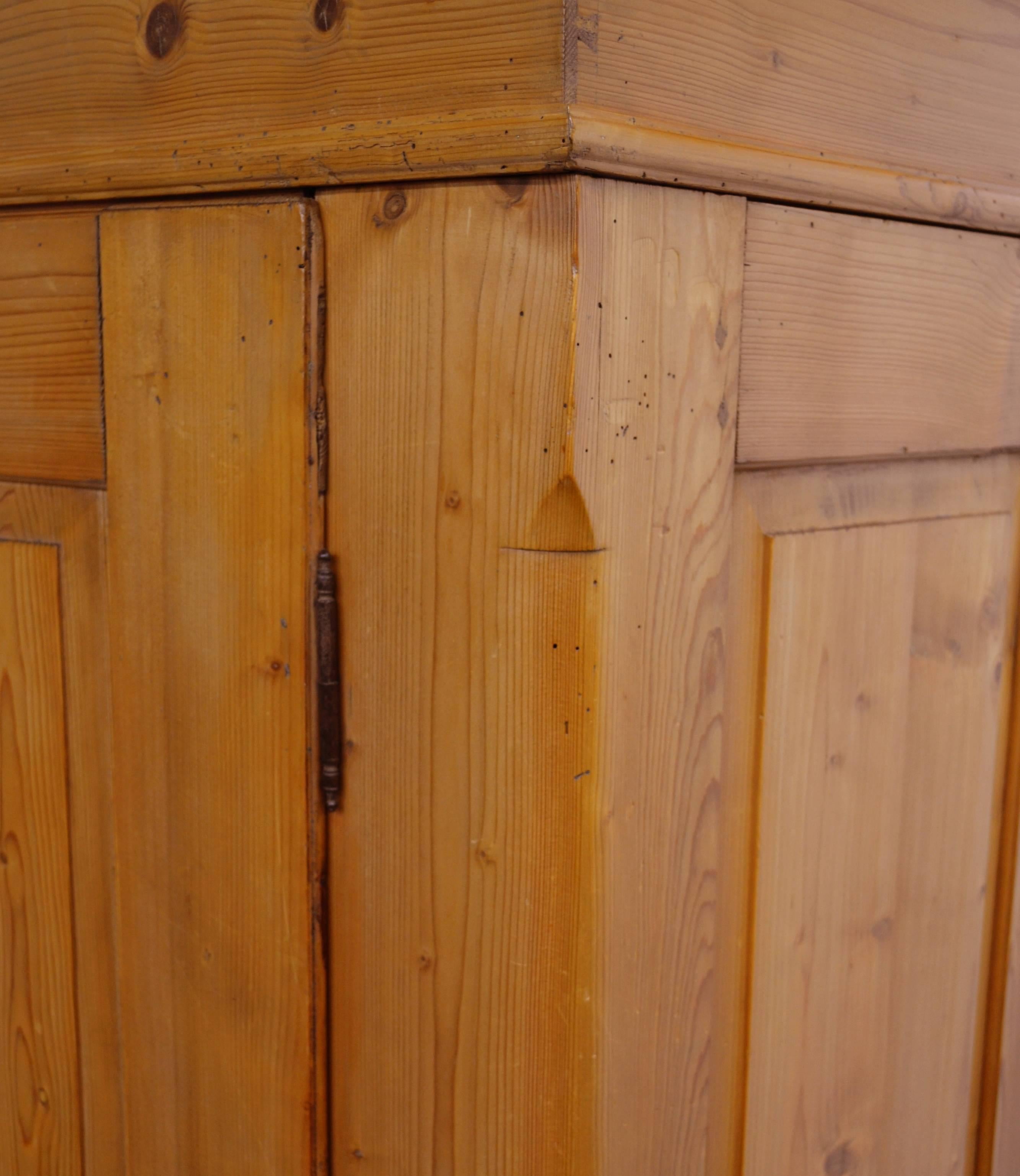 Polished Danish Pitch Pine Armoire