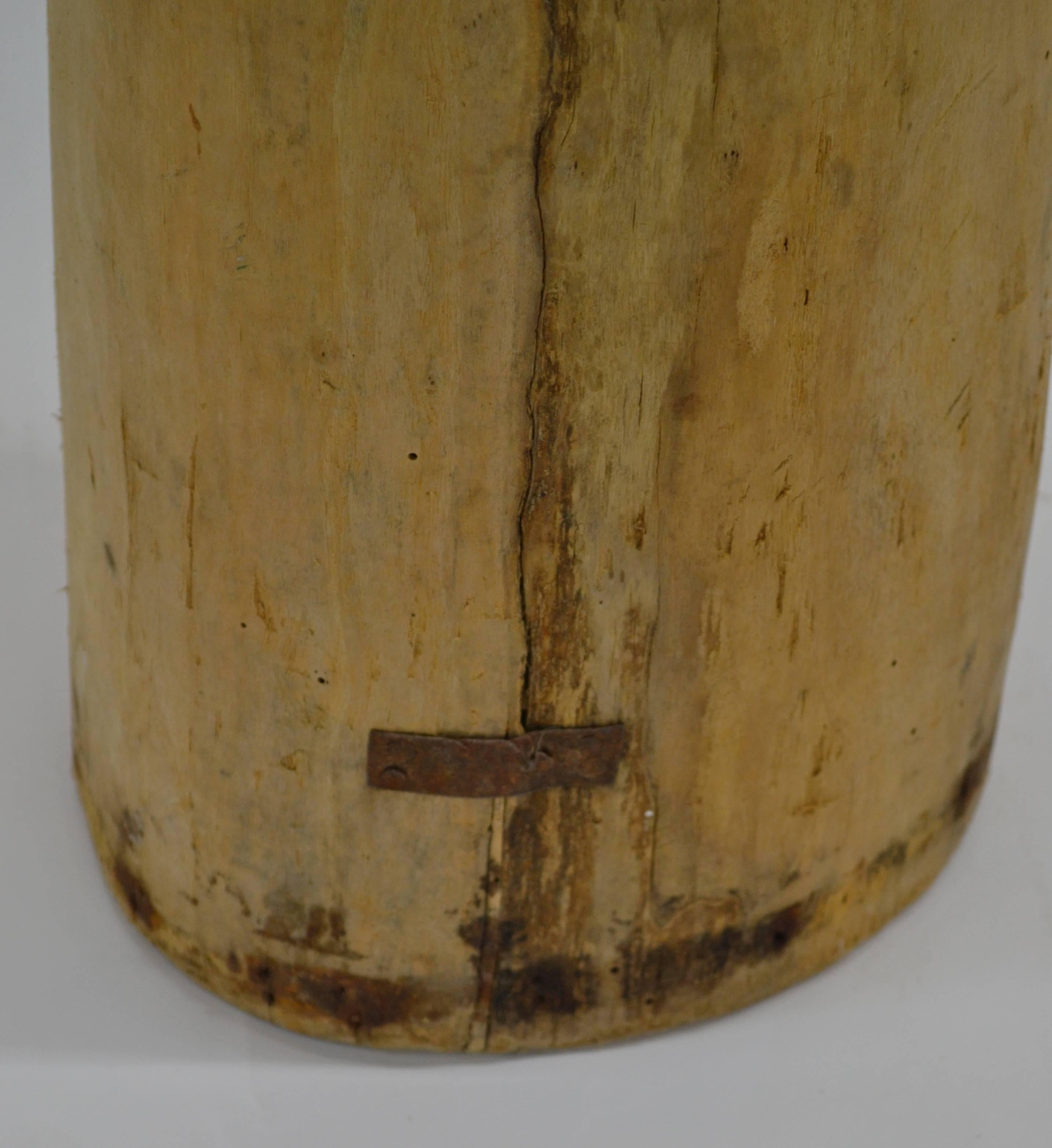 Carved Treen, Early Hornbeam Storage Vessel