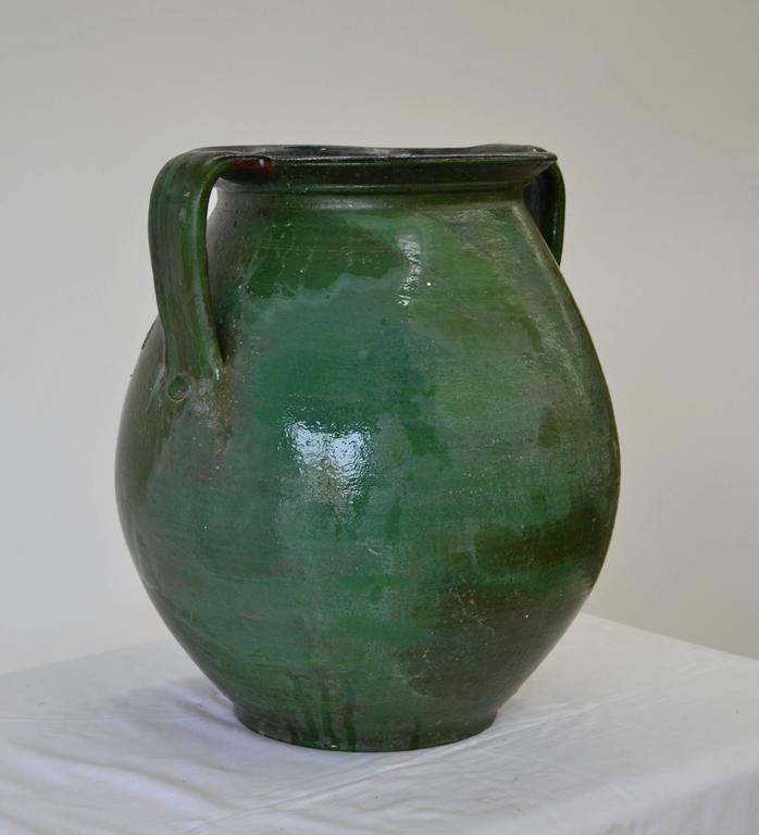 Vintage Pottery Olive Jar at 1stDibs
