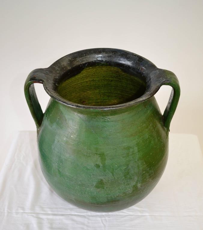 Vintage Pottery Olive Jar at 1stDibs