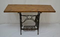 Antique Sewing Machine Base Side Table