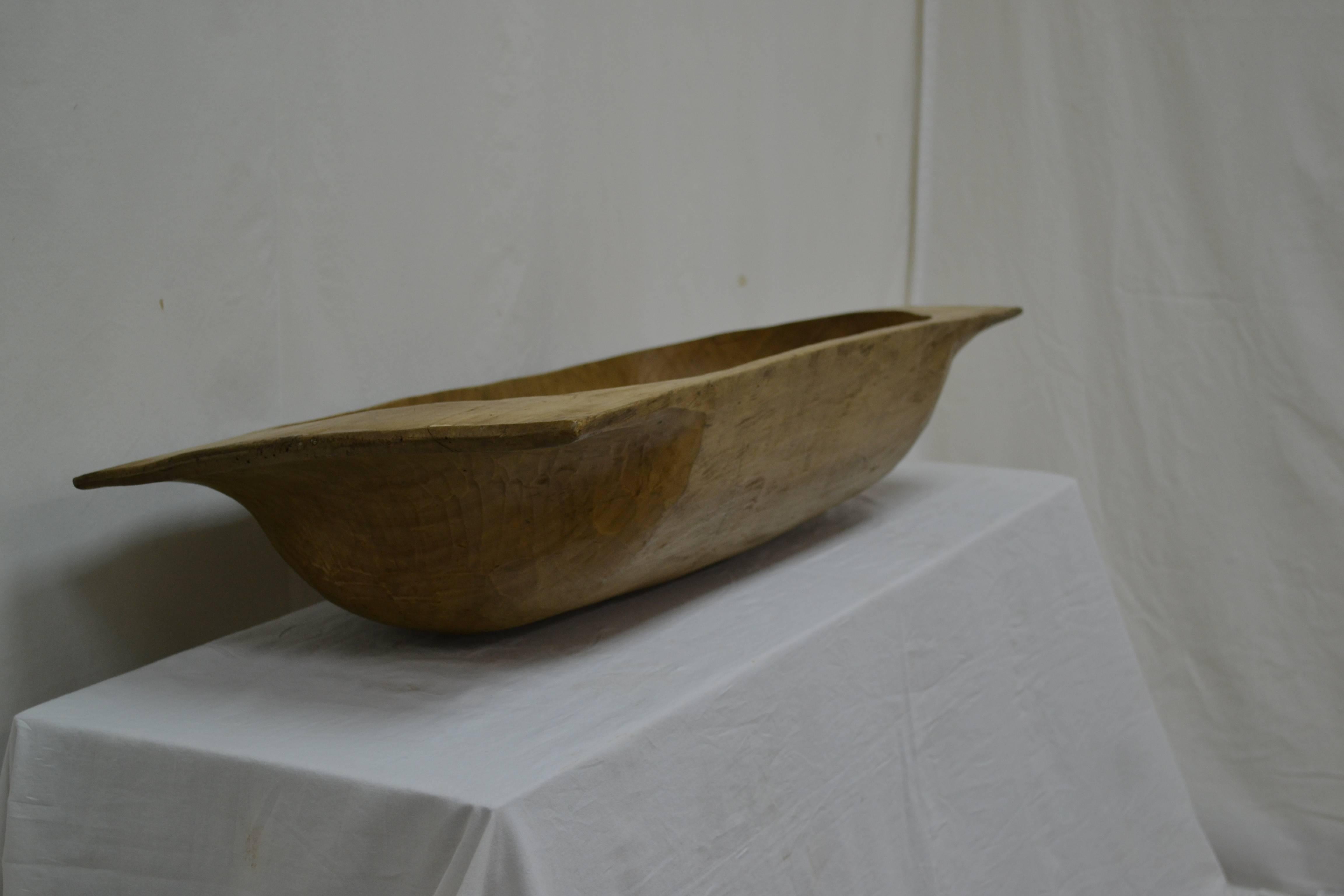 antique wood dough bowl