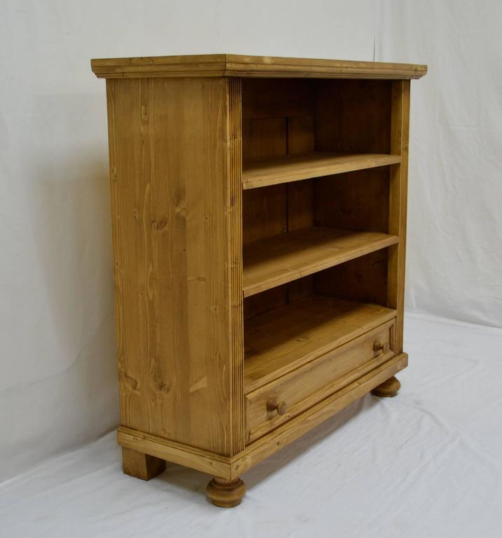 Pine Bookcase with Drawer For Sale at 1stdibs
