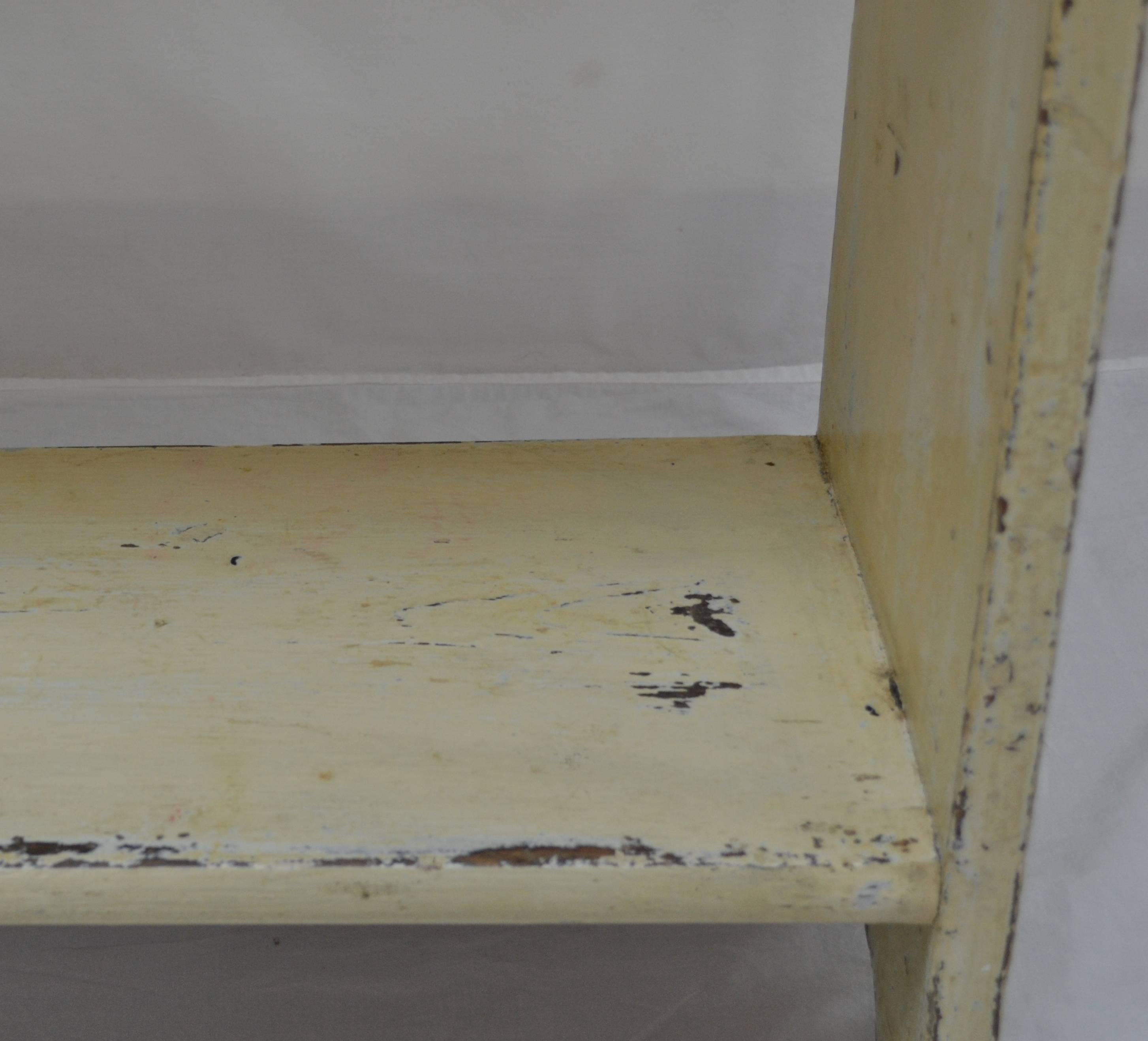19th Century Painted Pine Kitchen Shelves or Bucket Bench