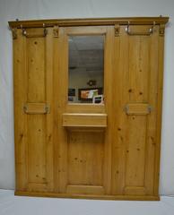 Pine Paneled Hallstand with Mirror