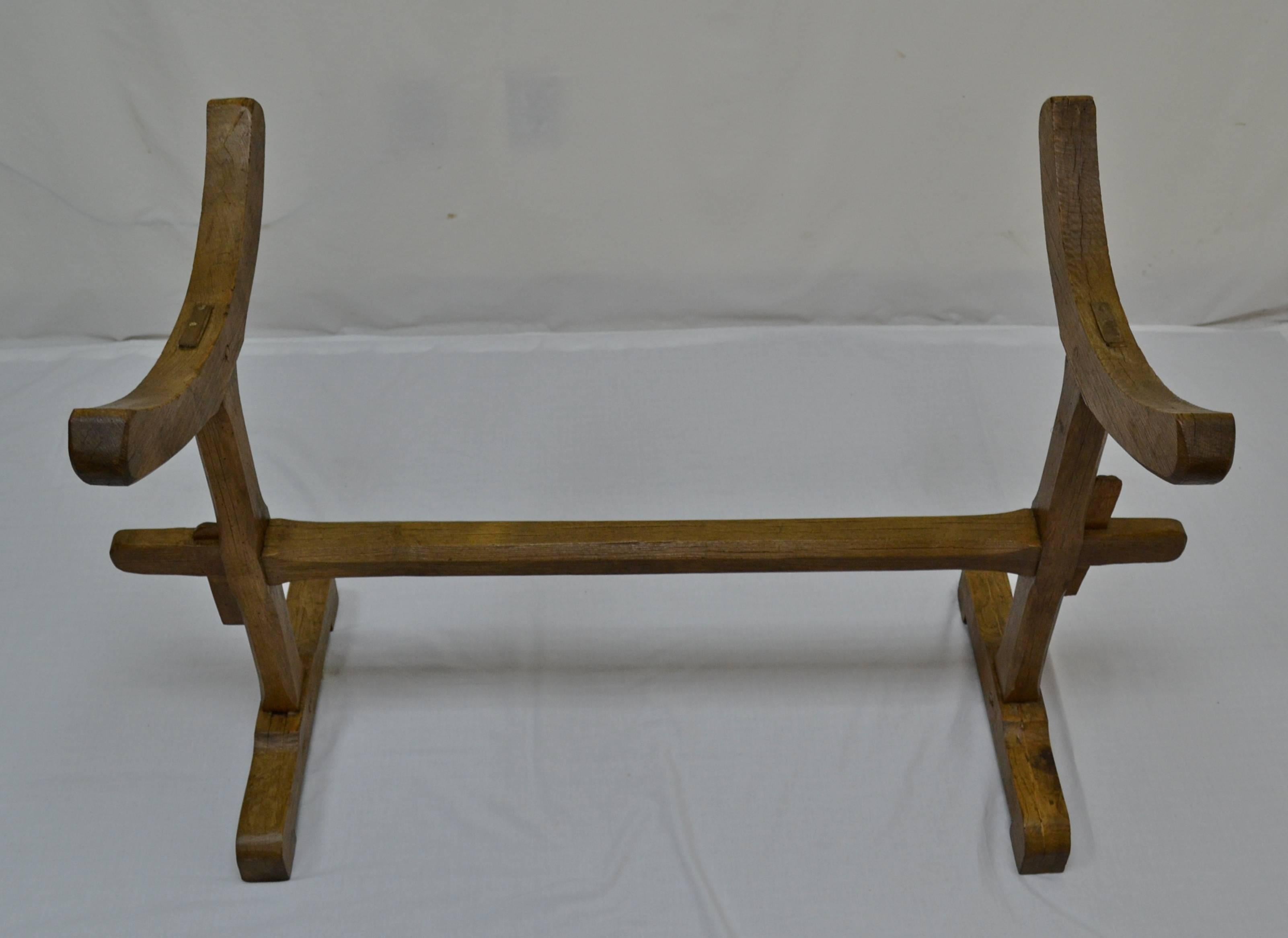 19th Century Huge Fruitwood Trog or Dough Bowl with Oak Stand